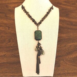 Premier Designs | Marbled Green Pendant Necklace | 42” Adjustable